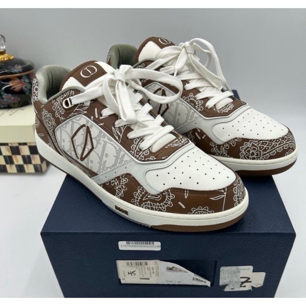Men's Dior B 27 low Paisley sneakers size 45 made in Italy